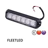 Flitser Amber pro 6 led 12 - 24 volt 0.3 mtr kabel