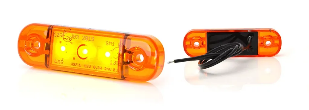 [ZM0710] WAS MARKERING SLIM LINE AMBER E-KEUR 12-24v