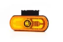 WAS W240 zijmarkering met projectielijn amber E keur  12-24 V