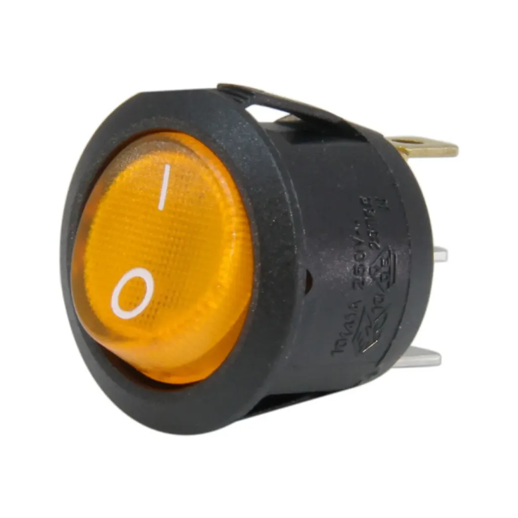 Fleetled Tuimelschakelaar aan/uit amber verlicht 16Amp 12V