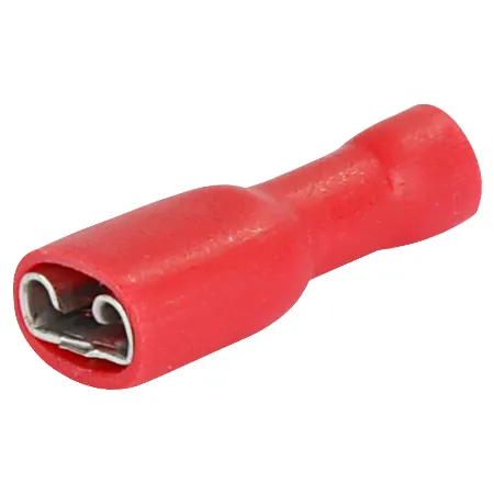 Kabelschoen vrouw volledig geïsoleerd 0,5-1,5 mm² (6,3x0,8 mm) rood (100st)