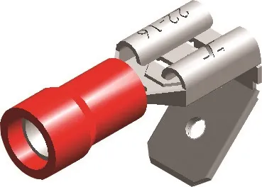 Kabelschoen piggybacks half geïsoleerd 0,5-1,5 mm² (6,3x0,8 mm) rood(100st)