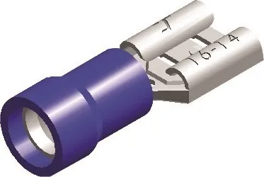 Kabelschoen man half geïsoleerd 1,5-2,5mm²(6,3x0,8 mm) blauw (100st)