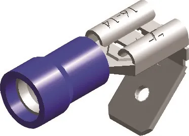 Kabelschoen piggybacks half geïsoleerd 1,5-2,5 mm² (6,3x0,8 mm) blauw( 100st)