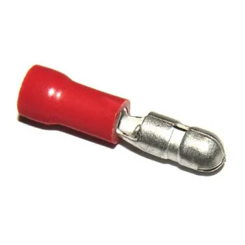 PVC Kabelschoen rond man half geïsoleerd 0,5-1,5 mm² (4 mm) rood