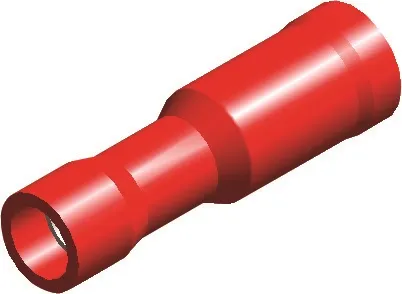 PVC Kabelschoen rond vrouw geïsoleerd 0,5-1,5mm A (4 mm) rood