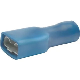100 x PVC Kabelschoen vrouw volledig geïsoleerd 1,5-2,5 mm (4,8x0,5 mm) BLAUW