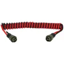 NATO electro spiraal 35mm Rood/ Zwart MET NATO STEKKERS